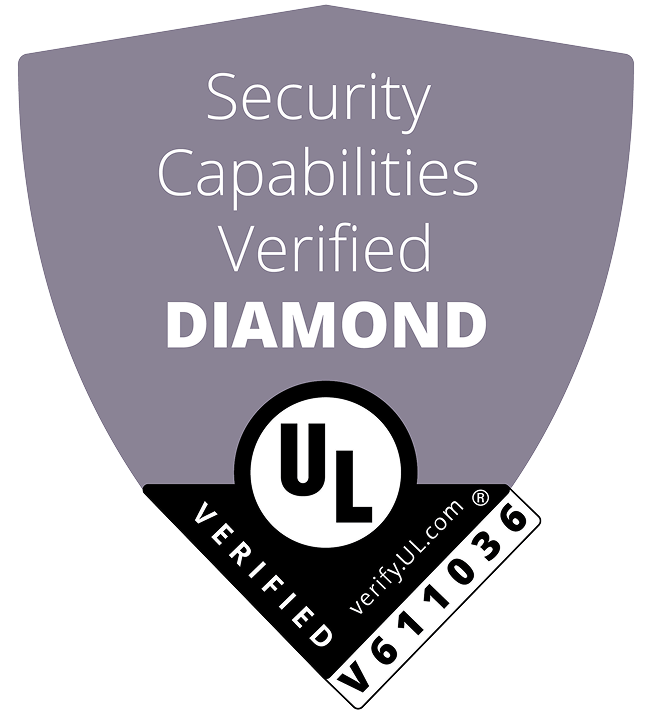 UL Security Capabilities Verified DIAMOND 방패 인증 마크